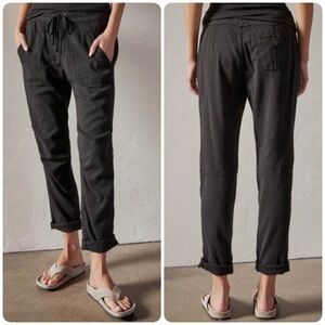 James Perse Sz 2 Black Soft Drape Utility Drawstring Pants Medium M Joggers